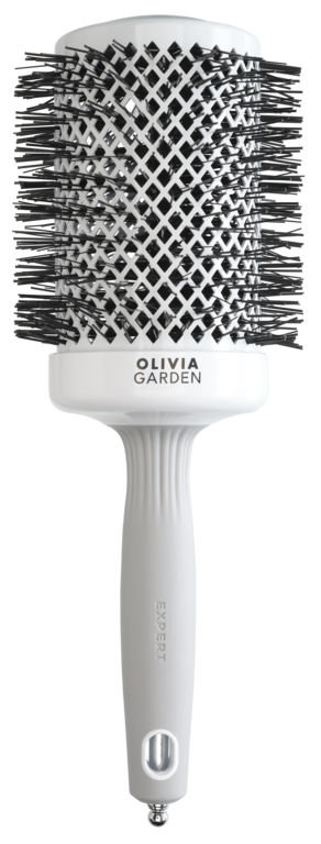 Olivia Garden Expert Blowout Shine Blowout Shine Brush White&Grey Ø65mm Borstel  1 St