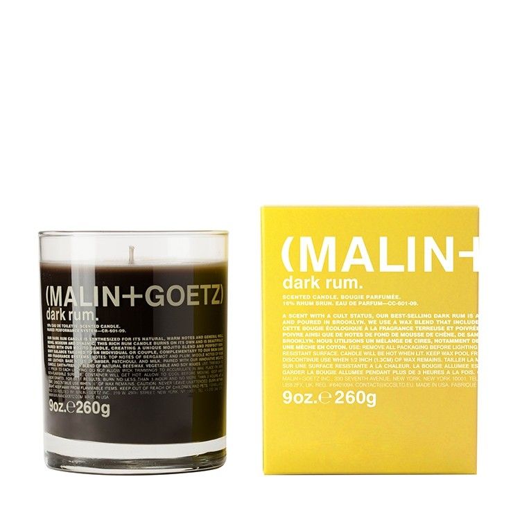 Malin + Goetz Candles Dark Rum Scented Candle Geurkaars  260 gr