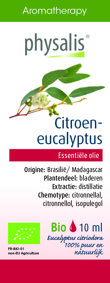Physalis Aromatherapy Essentiële Oliën Citroen-Eucalyptus Olie  10 ml
