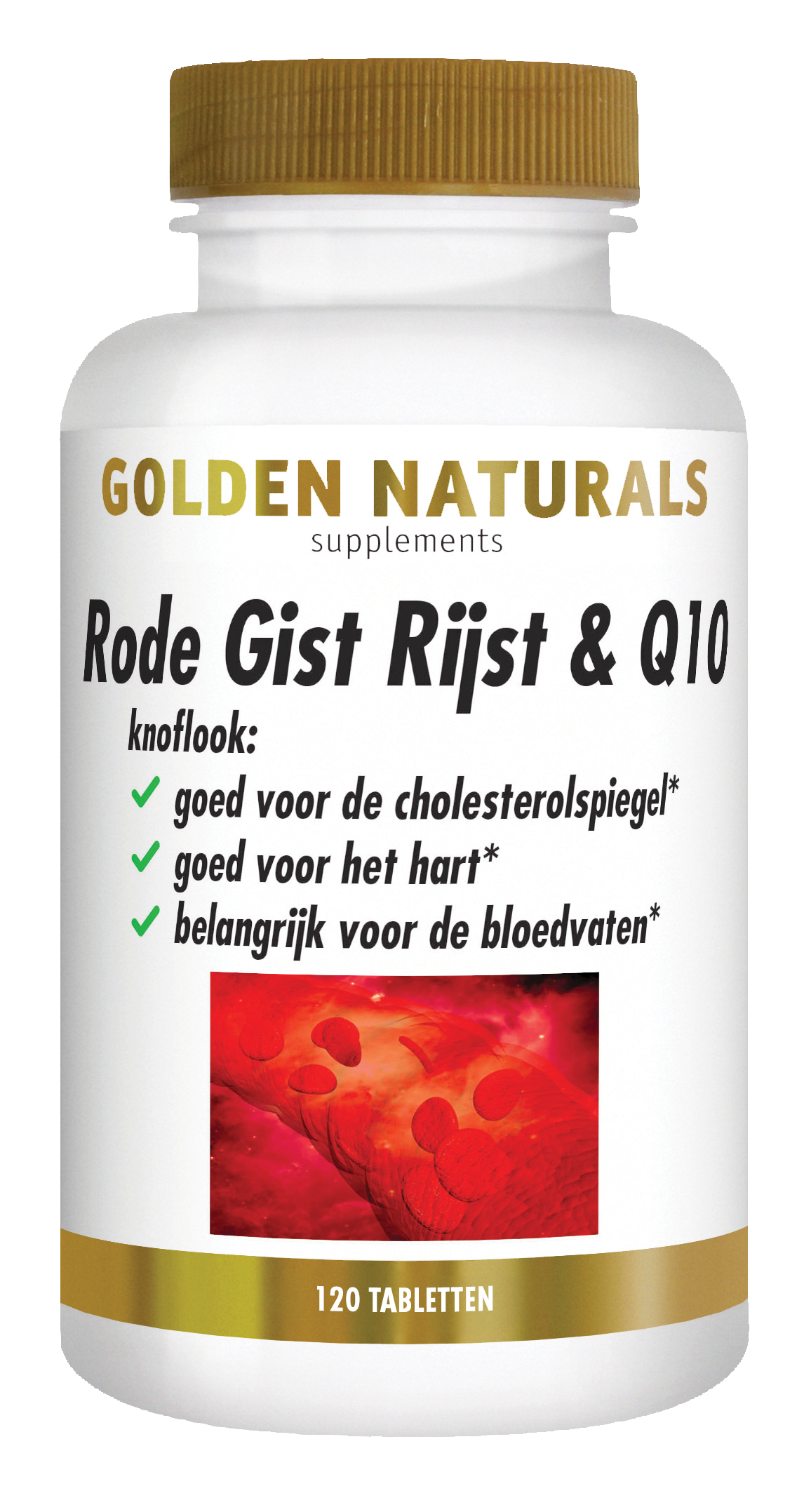 Golden Naturals Supplementen Rode Gist Rijst & Q10 Tabletten  120 Tab