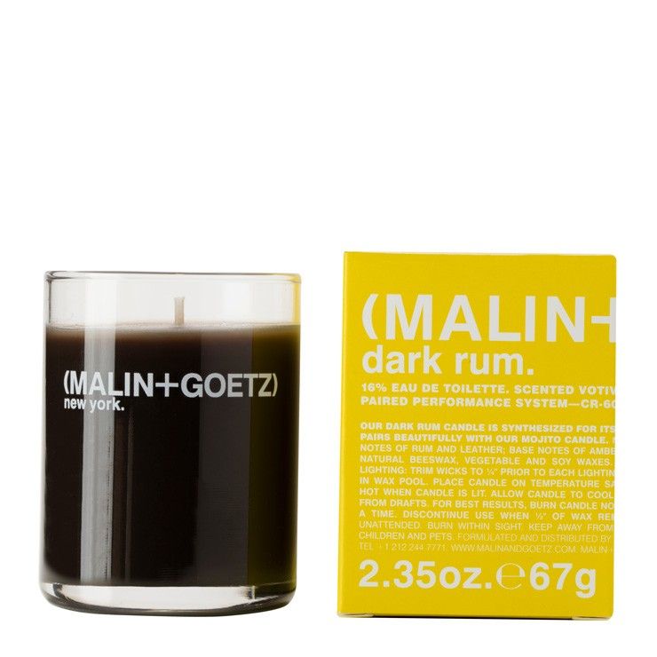 Malin + Goetz Candles Dark Rum Scented Candle Geurkaars  67 gr