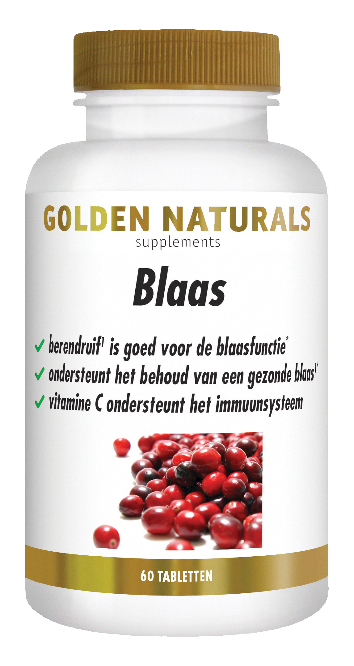 Golden Naturals Supplementen Blaas Tabletten  60 Tab
