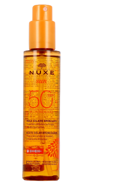 Nuxe Sun Huile Solaire Bronzante SPF50 Olie  150 ml