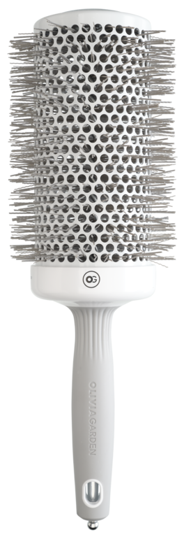 Olivia Garden Expert Blowout Speed Wavy Bristles White & Grey Ø65mm Borstel  1 St