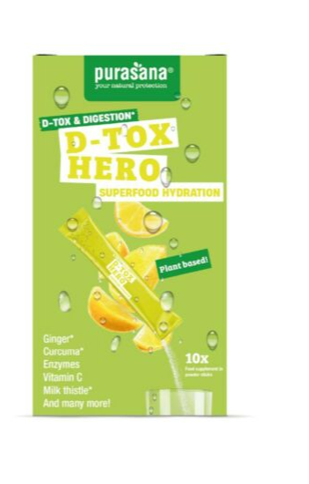 Purasana Hydration Superfoods D-Tox Hero 10 x 4,5gr 45 gr