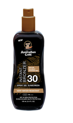 Australian Gold SPF Outdoor Spraygel with Bronzer SPF30  100 ml