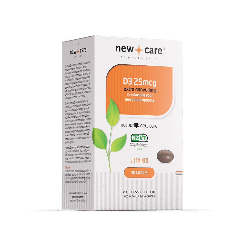 New Care Vitamines D3 25mcg. Huile De Noix De Coco