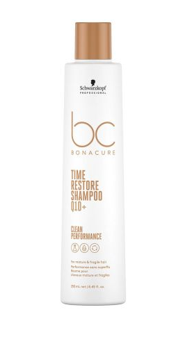 Schwarzkopf BonaCure Clean Performance Time Restore Shampoo Q10+ Kwetsbaar Haar 250 ml