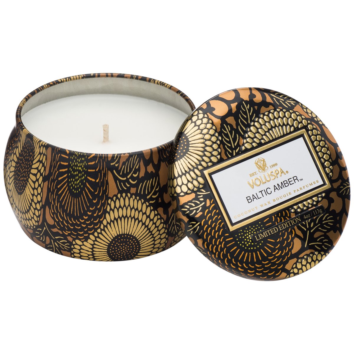 Voluspa Japonica Collection Baltic Amber Mini Tin Candle 113gr