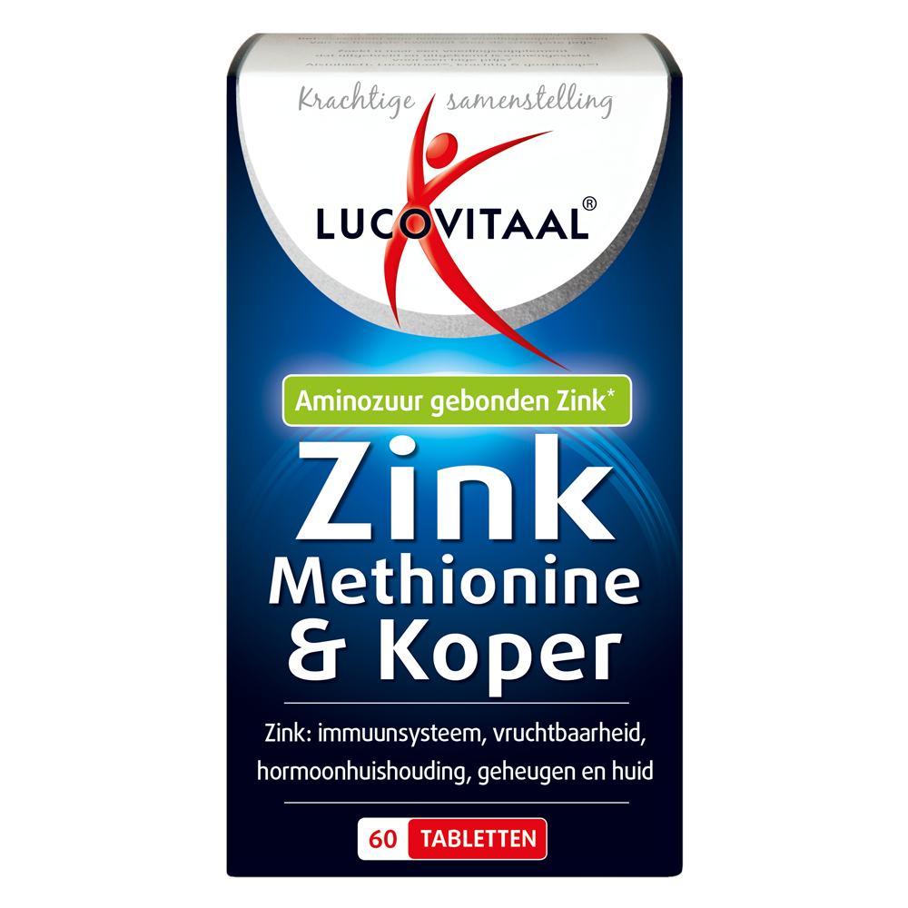Lucovitaal Voedingssupplementen Zink Methionine & Koper Tabletten Immuunsysteem 60 Tab
