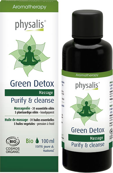 Physalis Aromatherapy Massage Green Detox Olie 100 ml
