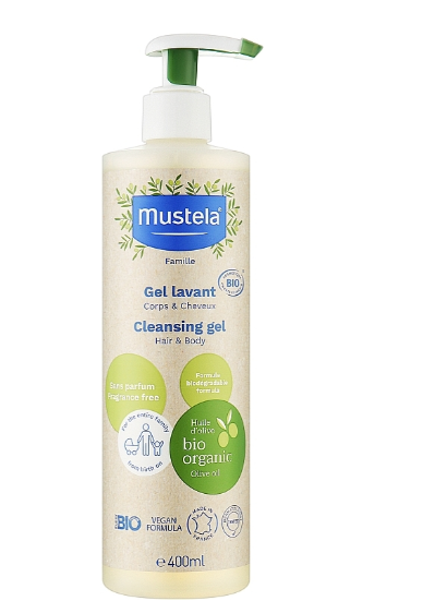 Mustela Bébé Bio Gel Lavant Zonder Parfum 400 ml