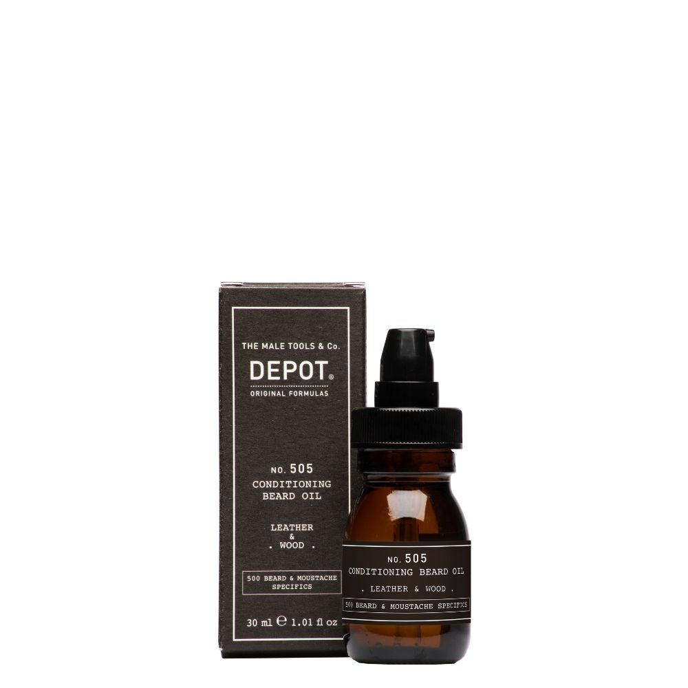 Depot Male Tools No.505 Conditioning Beard Oil Leather & Wood 30 ml