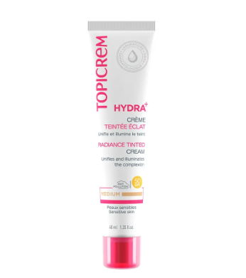 Topicrem Face Care Hydra+ Radiance Tinted Cream Dagcrème  Medium 40 ml