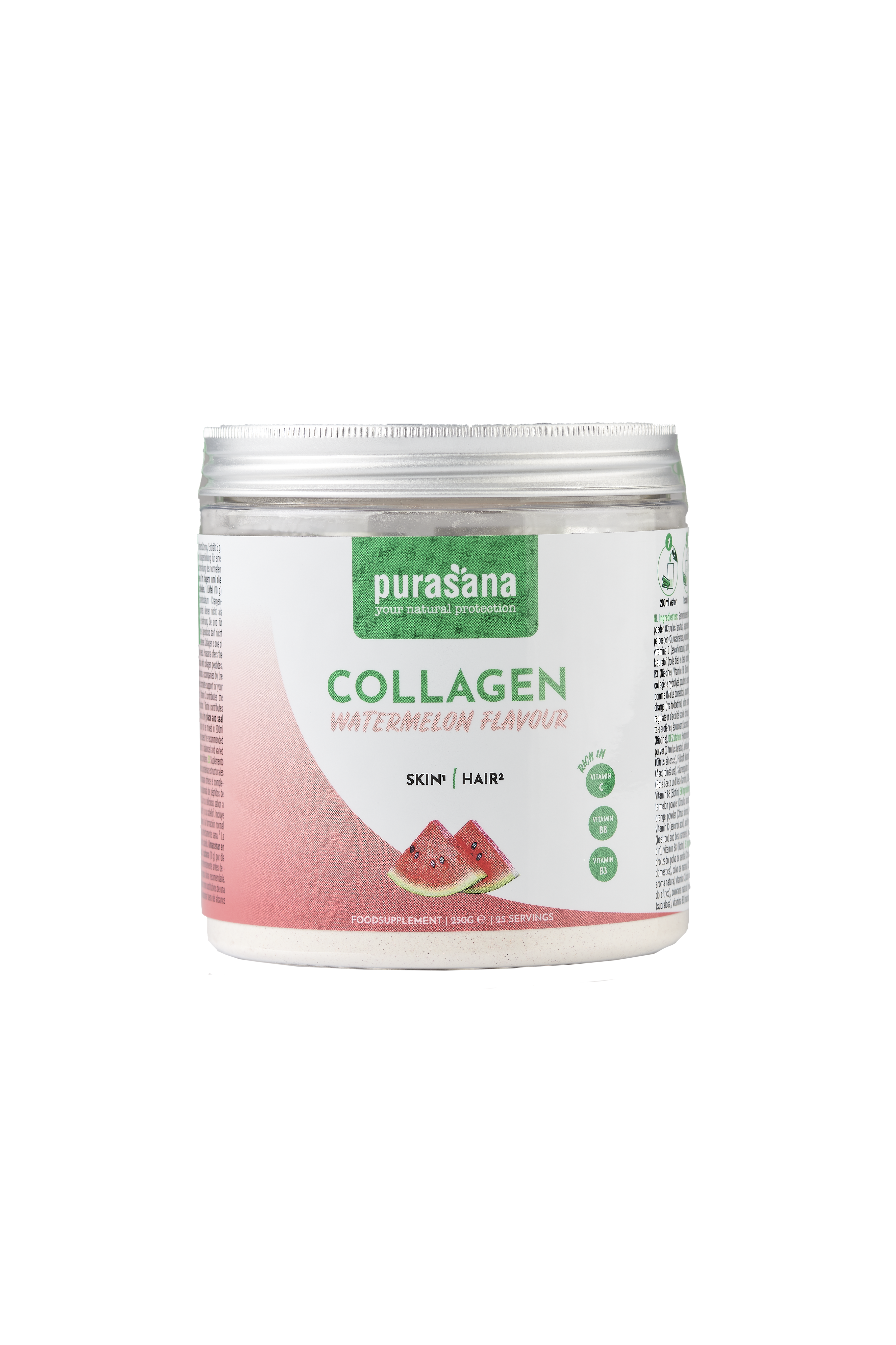Purasana Superfoods Super Food Tea Collagen Powder Watermelon Poeder  250 gr