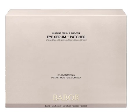 BABOR Care Moisturizing Instant Fresh & Smooth Eye Serum + Patches 1 Pak
