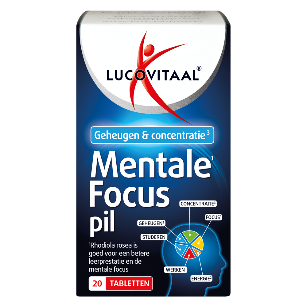 Lucovitaal Voedingssupplementen Mentale Focus Pil Tabletten  20 Tab
