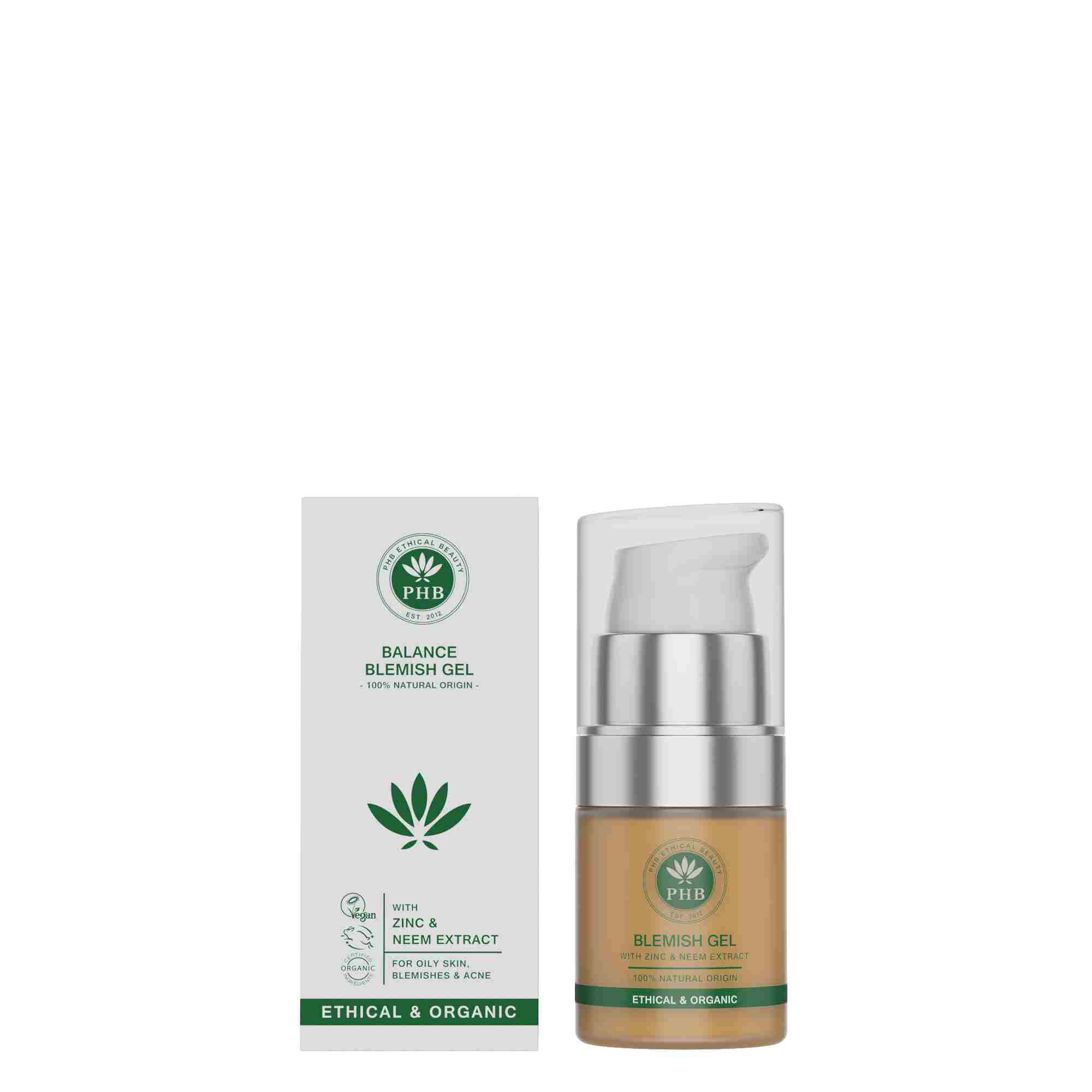 PHB Ethical Beauty Balance Range Moisturisers Balance Blemish Gel Dagcrème Vette Huid/Acne 20 ml