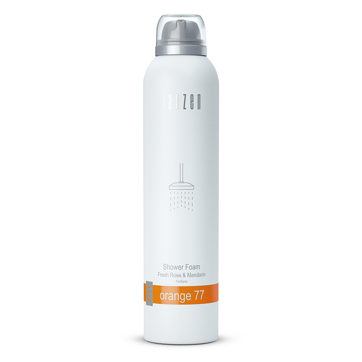JANZEN Orange 77 Shower Foam Mousse Fresh Rose & Mandarin 200 ml