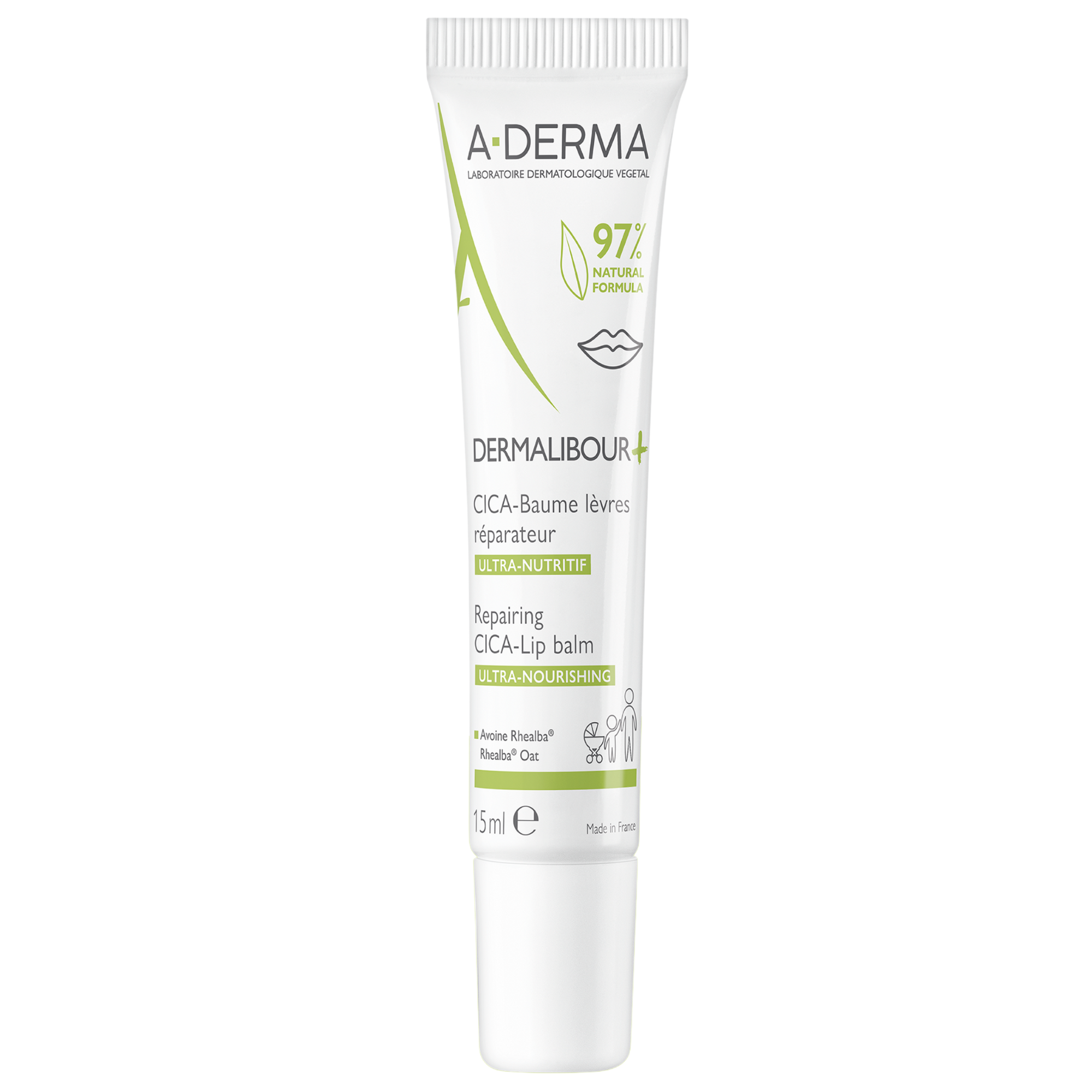 A-Derma Dermalibour Cica-Baume Lèvres Balsem  15 ml