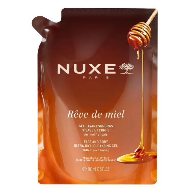 Nuxe Rêve de Miel Gel Lavant Surgras Visage & Corps Recharge 400 ml