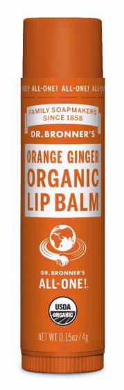Dr. Bronner's Orange Ginger Organic Lip Balm 4gr