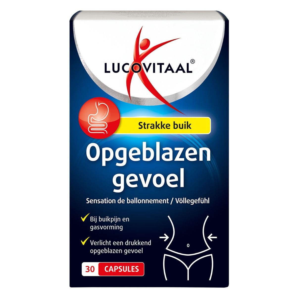 Lucovitaal Voedingssupplementen Opgeblazen Gevoel Capsules  30 Cap