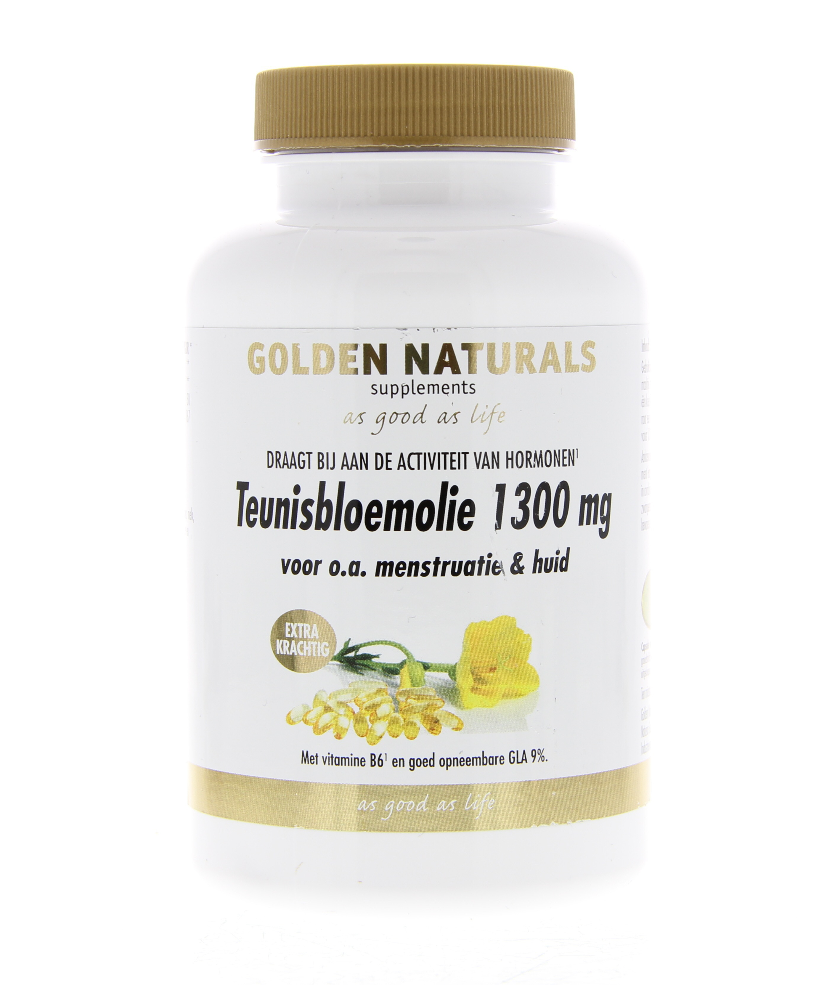 Golden Naturals Supplementen Teunisbloemolie 1300mg Capsules Menstruatie & Huid 120 Cap