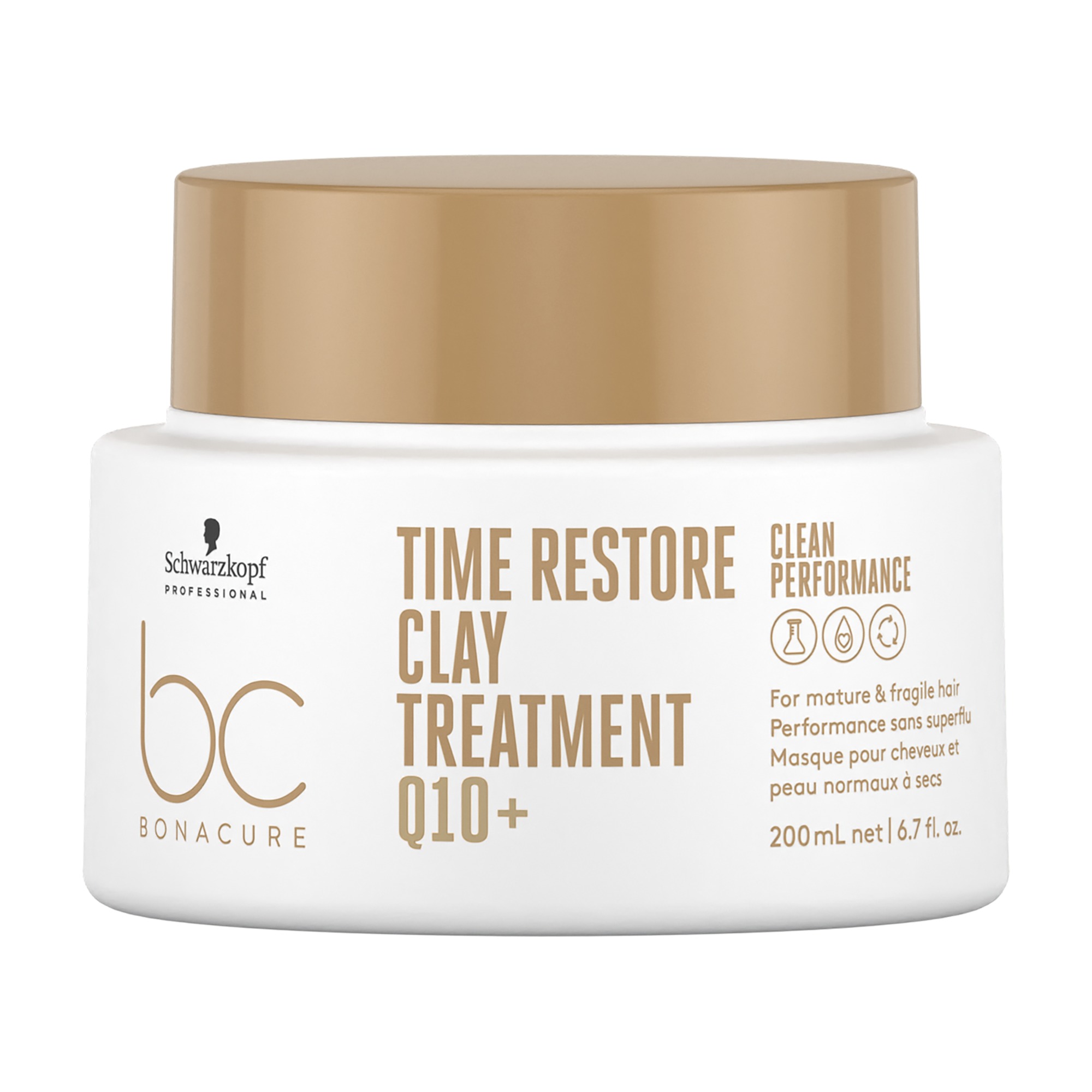 Schwarzkopf BonaCure Clean Performance Time Restore Clay Treatment Q10+ 200ml