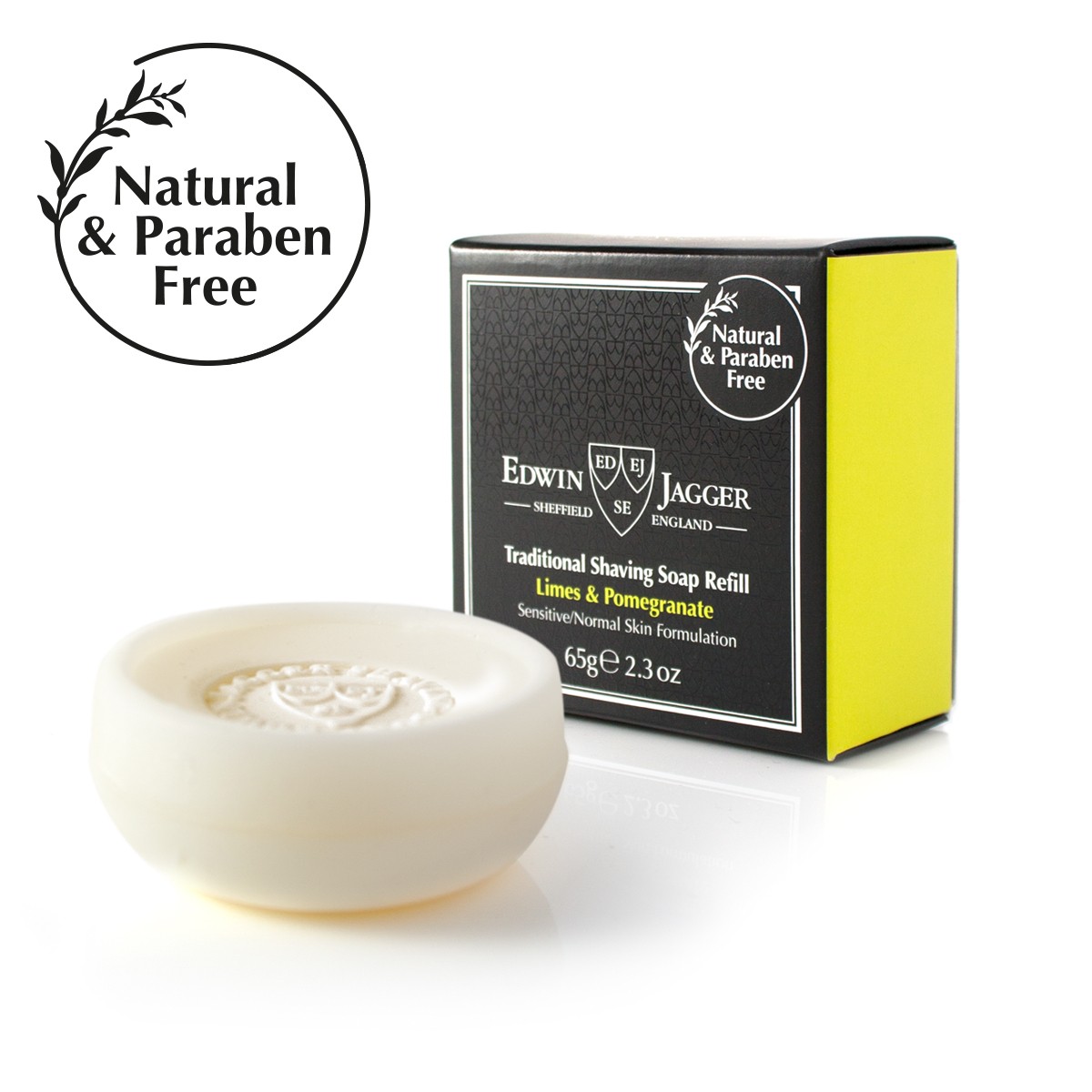 Edwin Jagger Soaps & Creams Limes & Pomegranate Traditional Shaving Soap Refill 65gr