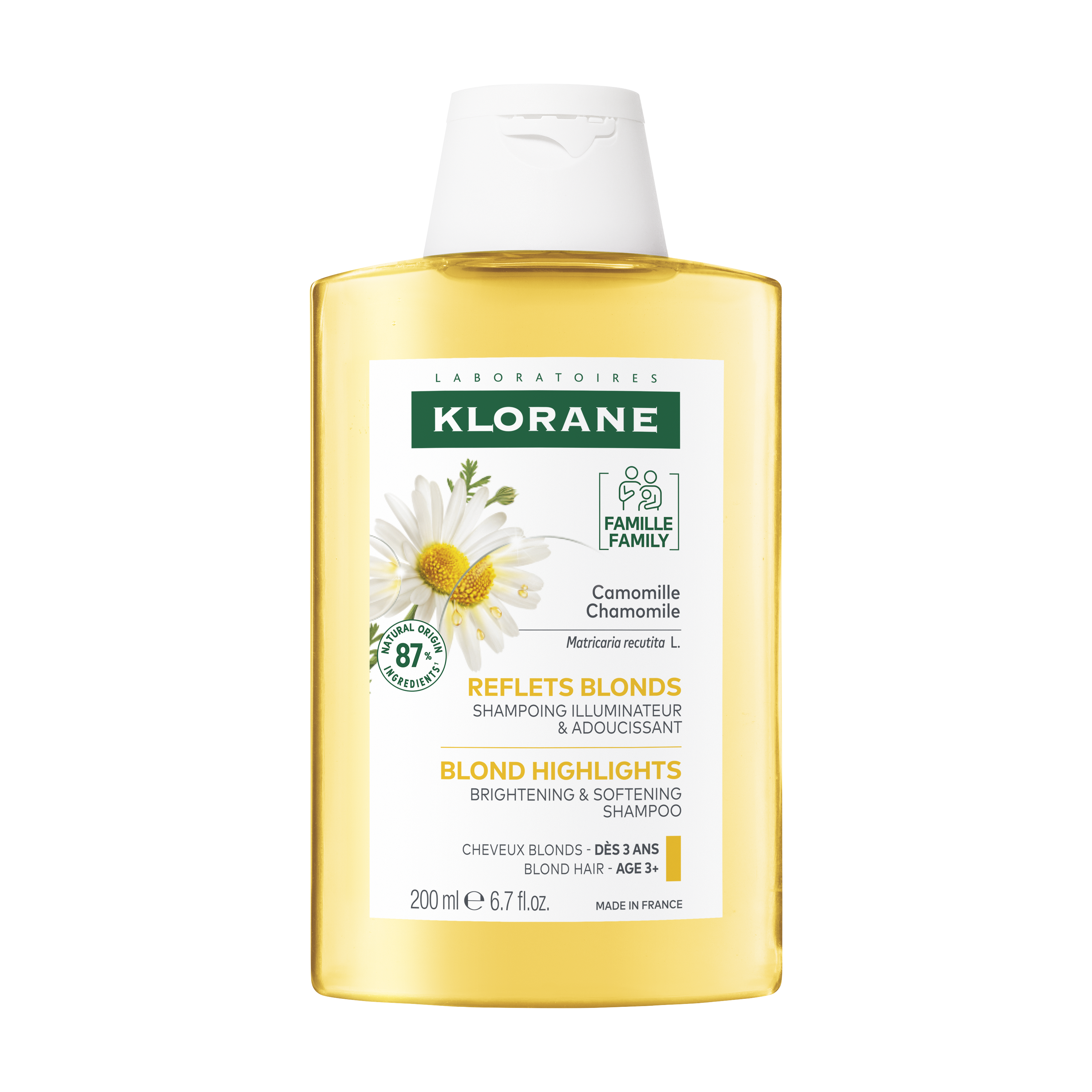 Klorane Haar Camomille Brightening Shampoo Blond Haar 200 ml