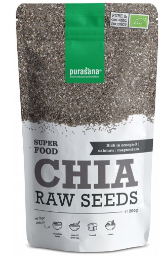 Purasana Superfoods Super Food Chia Raw Seeds Zaden  200 gr