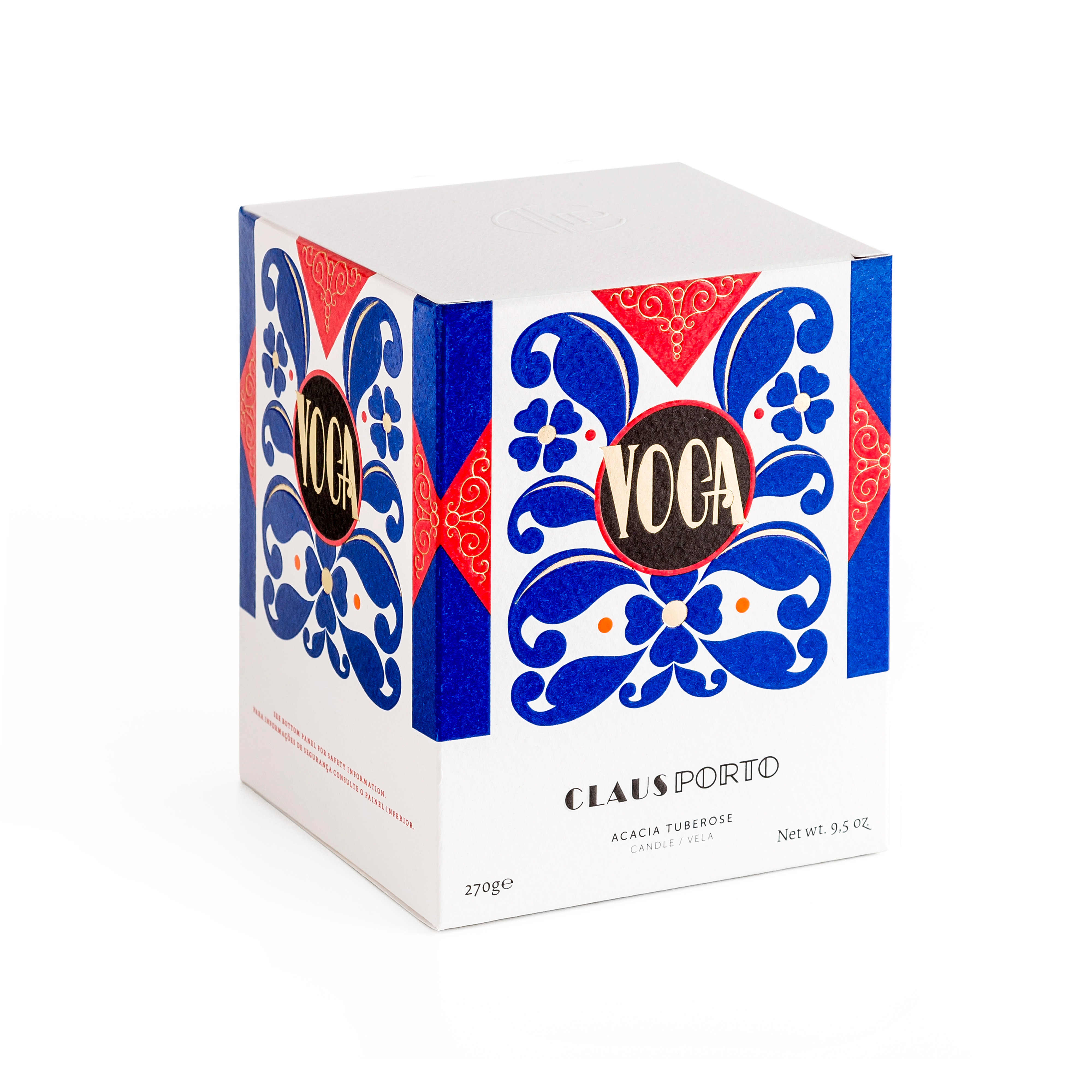 Claus Porto Voga Acacia Tuberose Scented Candle 270gr