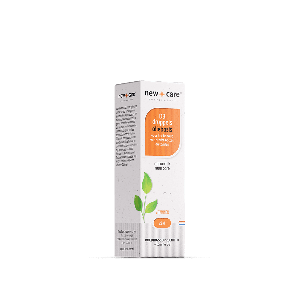 New Care Vitaminen D3 Druppels Oliebasis Vloeibaar Oliebasis 25 ml