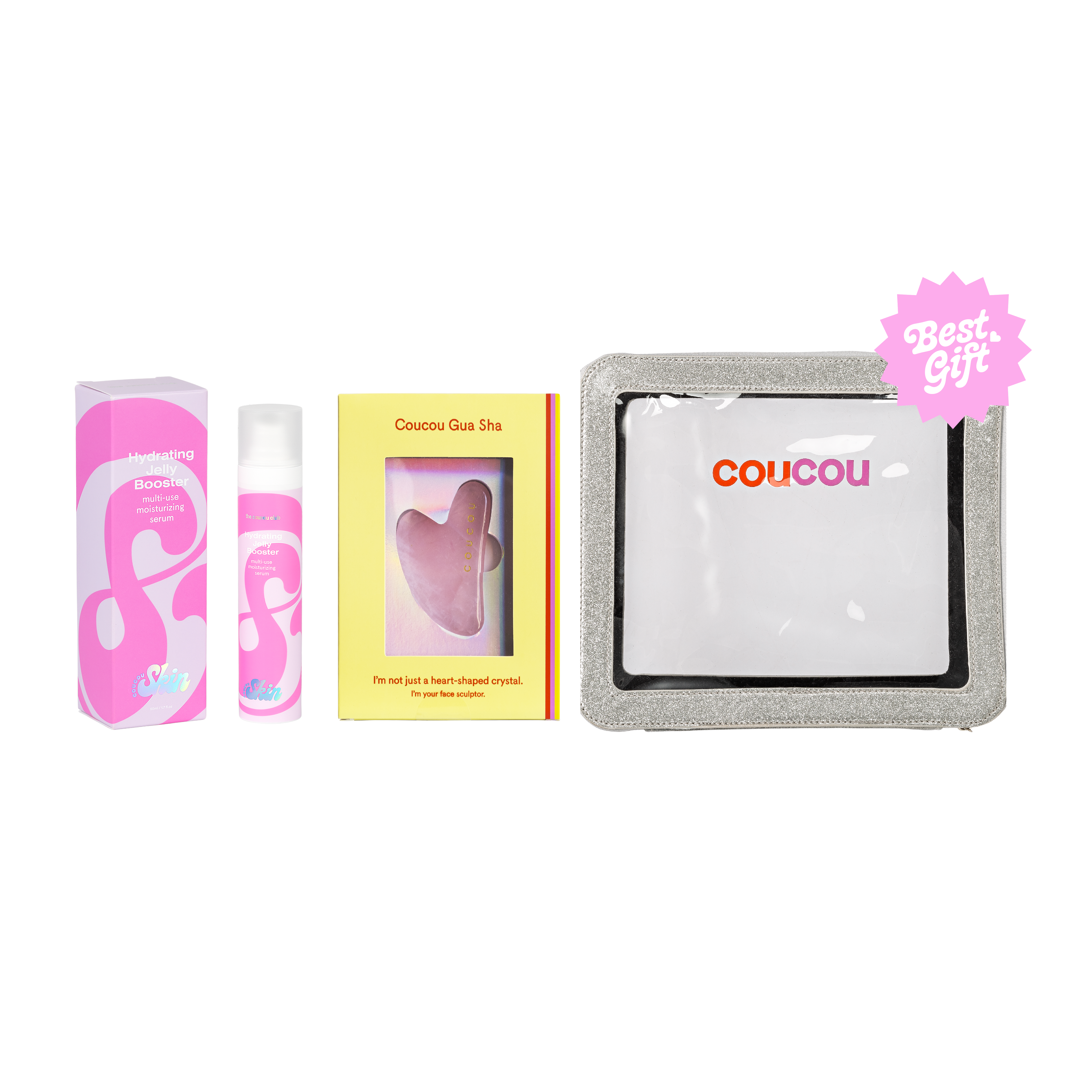 The CouCou Club Non Electric Tools Rose Quartz Gua Sha Set  1 St