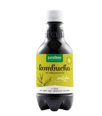 Purasana Food & Drinks Kombucha Matcha Vloeibaar  330 ml