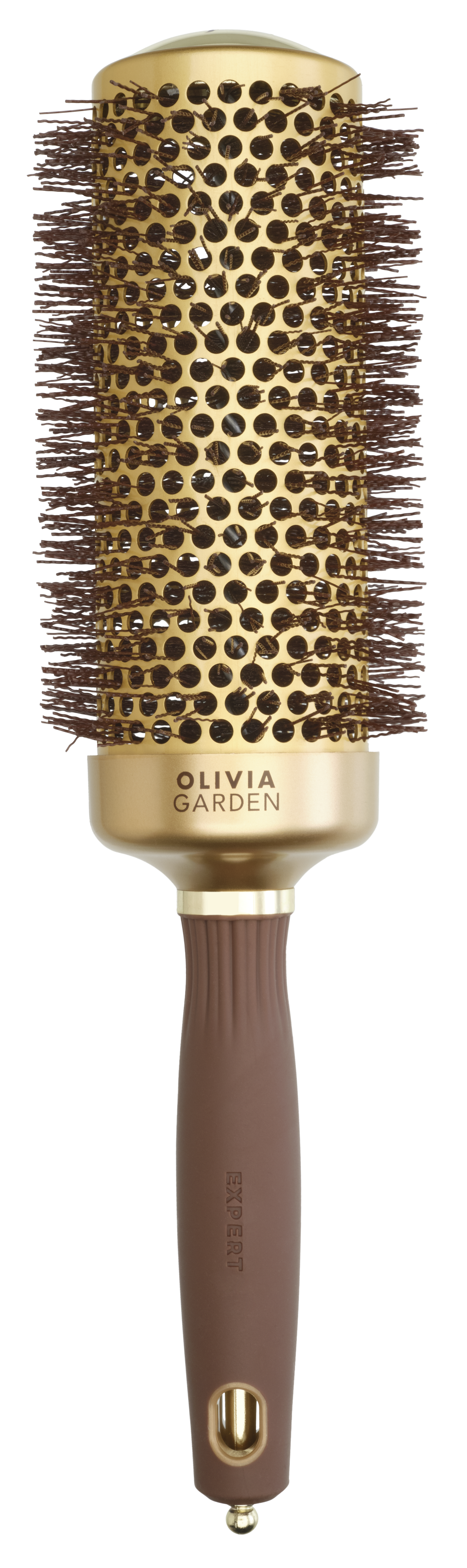 Olivia Garden Expert Blowout Speed Wavy Bristle Gold and Brown 55mm Borstel  1 St
