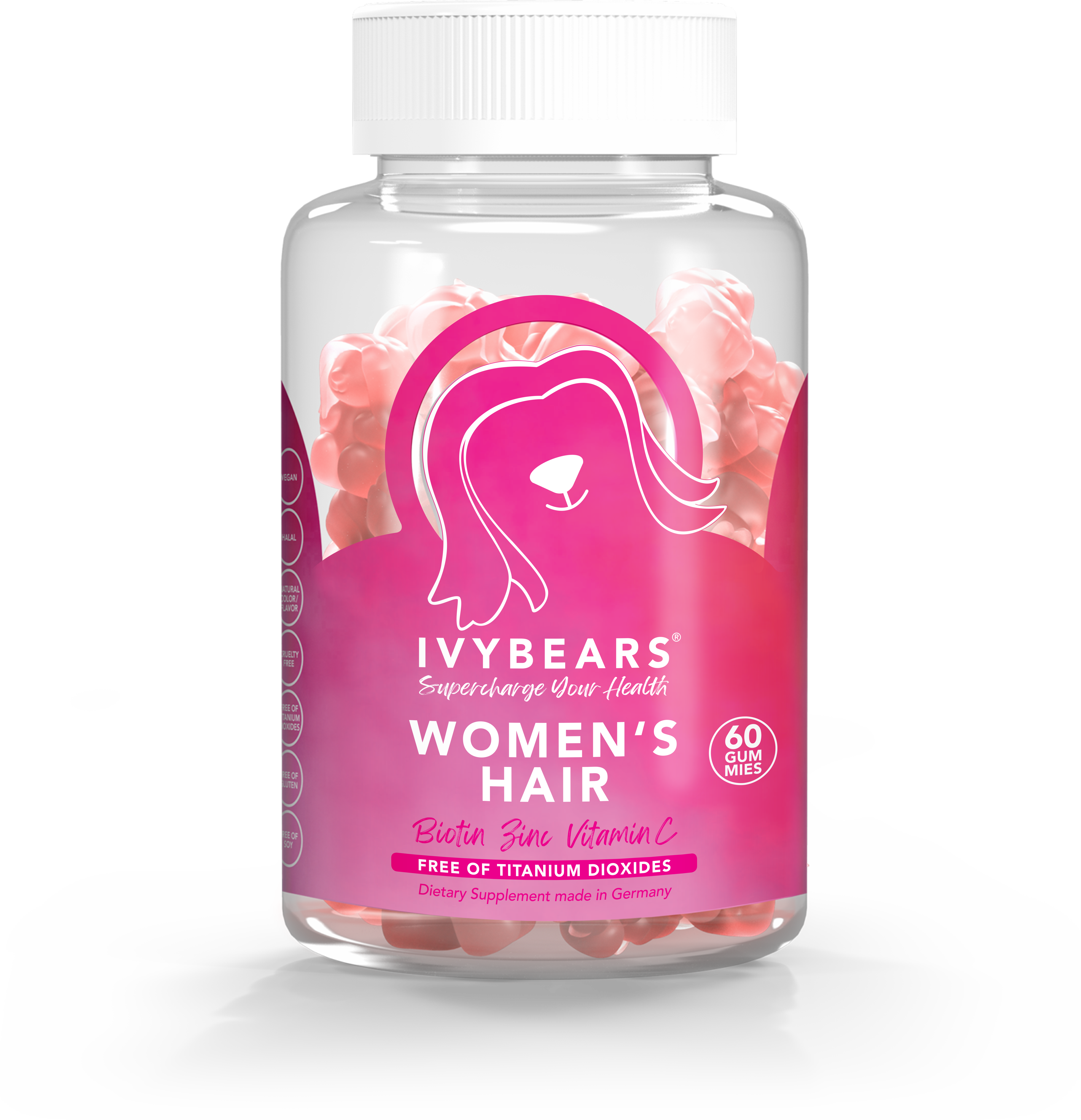 Ivy Bears Women's Hair 60Stuks