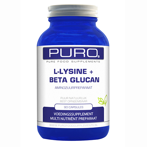 Puro L-Lysine + Beta Glucan Capsules Lipblaasjes 30 Cap