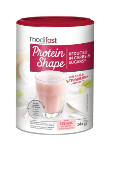 Modifast Protein Shape Milkshake Poeder Aardbei 420 gr
