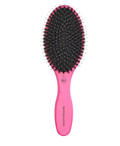 Olivia Garden Expert Care Oval Boar and Nylon Bristle Pink Borstel  1 St