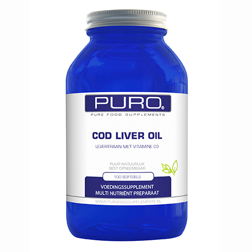 Puro Cod Liver Oil Capsules Levertraan/Vitamine D 250 Cap