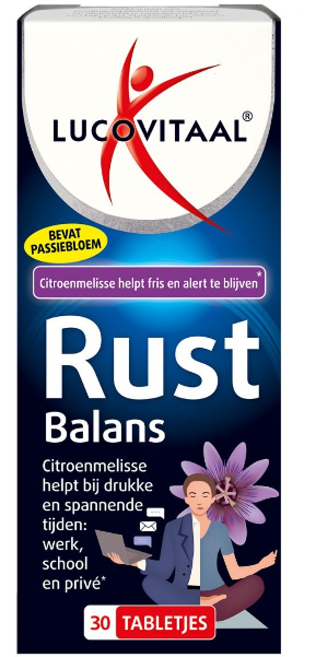 Lucovitaal Voedingssupplementen Rust Balans Citroenmelisse Tabletten  30 Tab