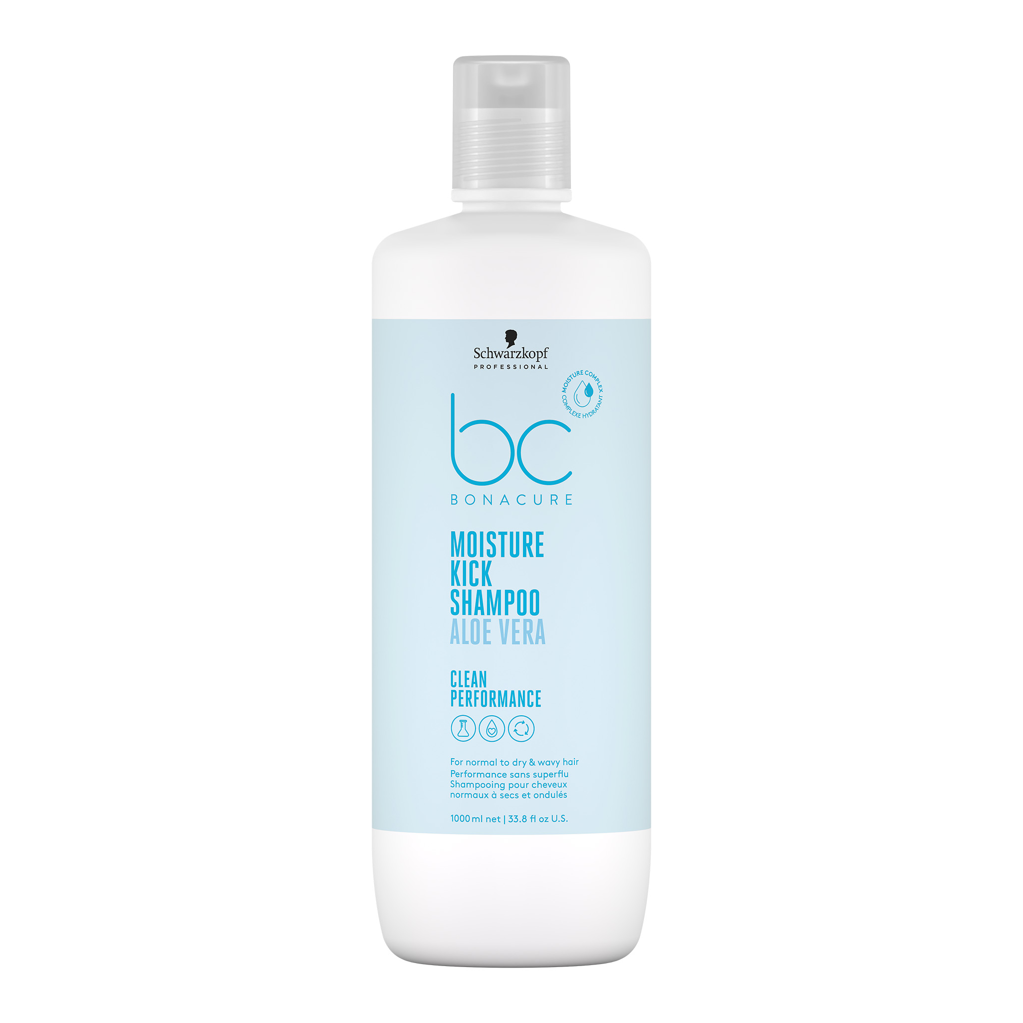 Schwarzkopf BonaCure Clean Performance Moisture Kick Shampoo 1000 ml