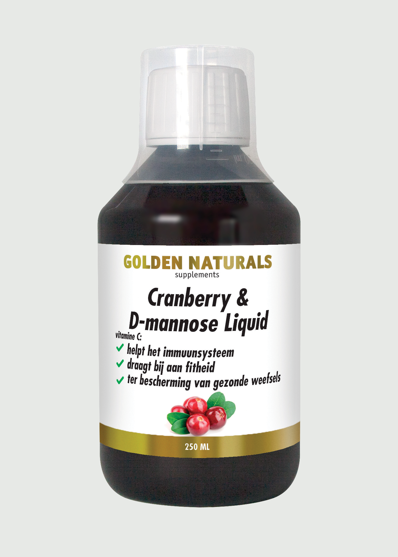 Golden Naturals Liquids Cranberry Liquid + Vloeibaar Blaas 250 ml