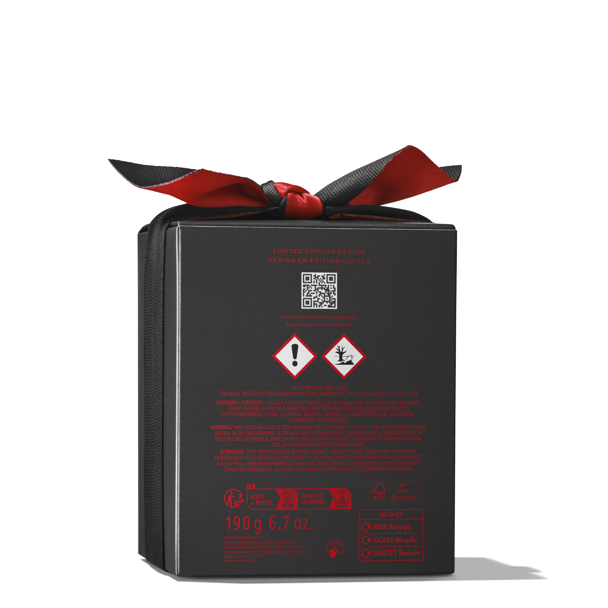 Molton Brown Christmas Re-Charge Black Pepper Limited Edition Scented Candle 190 gr