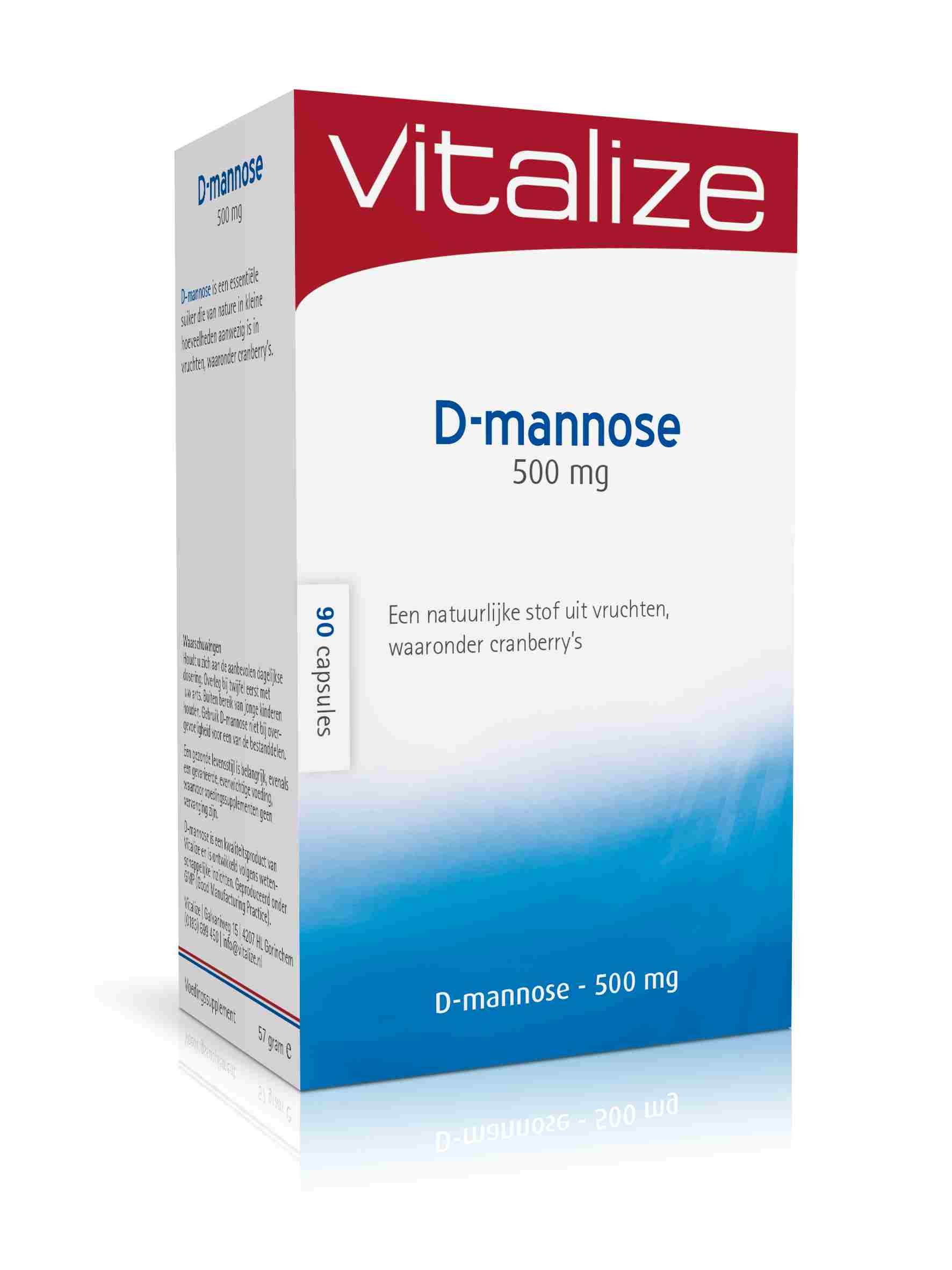 Vitalize D-Mannose 500mg 90Capsules