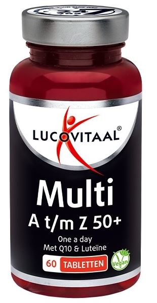 Lucovitaal Voedingssupplementen Multi A t/m Z 50+ Tabletten met Q10 60 Tab