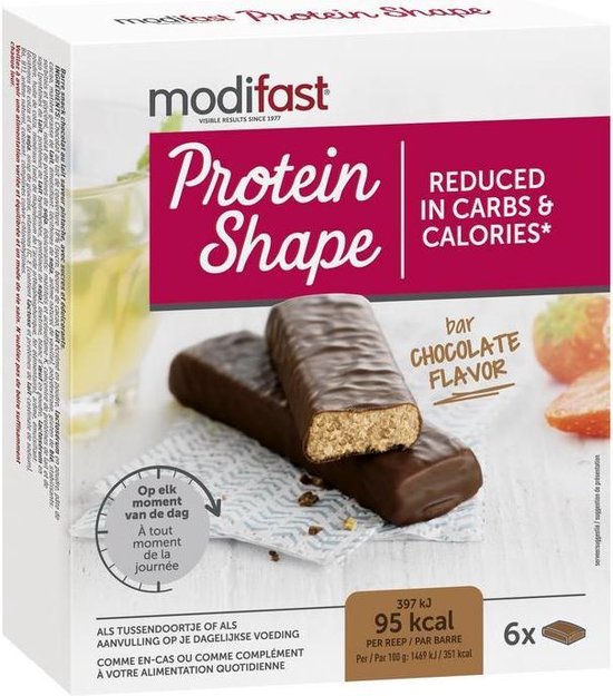 Modifast Protein Shape Reep Chocolade 6 St