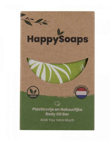HappySoaps Body Oil Bar Aloë You Vera Much Olie  70 gr